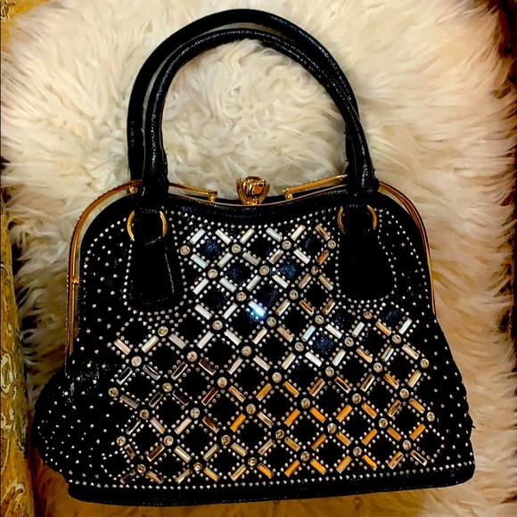 Handbags - The Trend Setter Rhinestone Boutique Satchel! New!